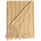 Deerlux Decorative Zigzag Stripe Pattern Knit Throw Blanket with Fringe, Tan QI003967.TN - alternate 7